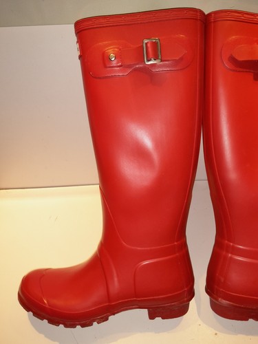 Hunter gummi stiefel tall - stiefel, rot
