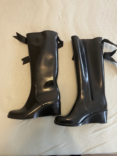Wedge absatz gummistiefel - absatz, 38
